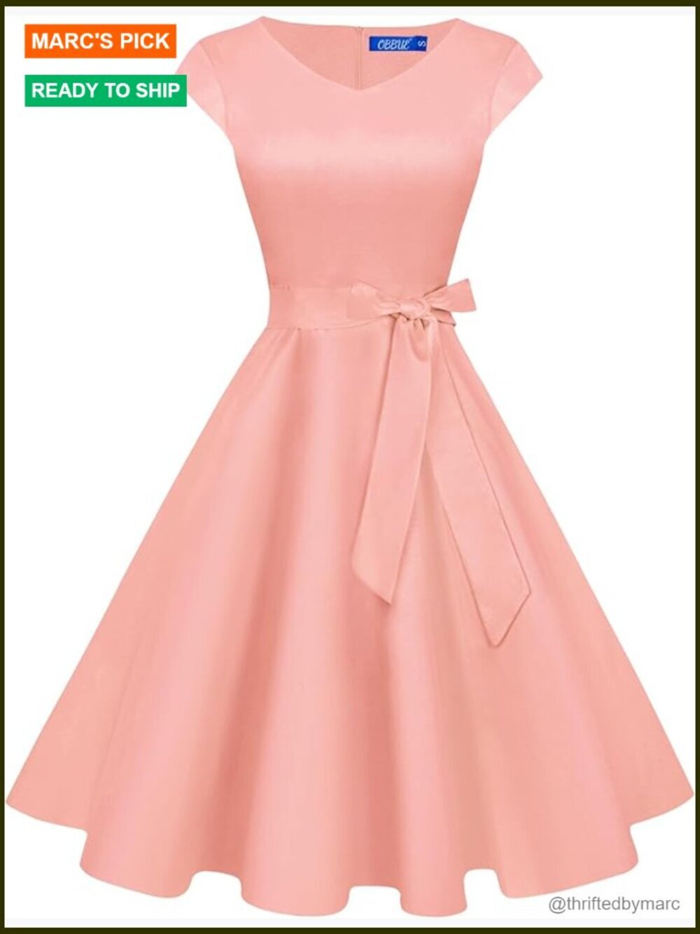 Vintage 1950s Cocktail Dress V-Neck Short Sleeve with Pockets